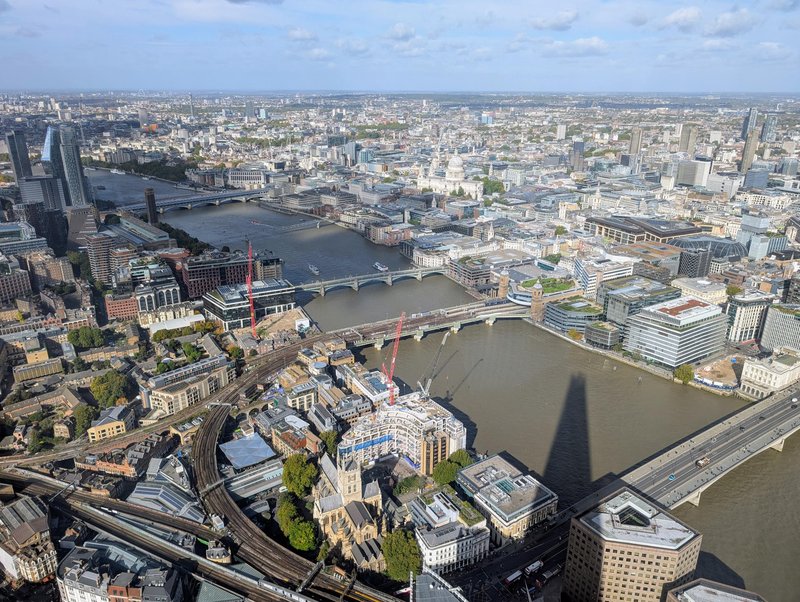 View of London northwest from the Shard