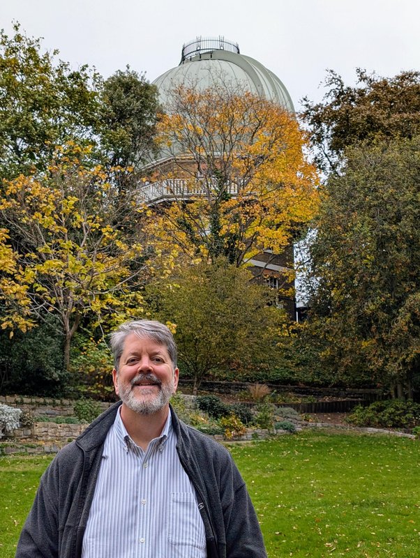 Me in front of the Greenwich observatory dome