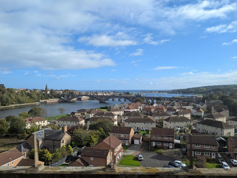 Berwick-on-Tweed, a pleasant town with a harbour and bridges
