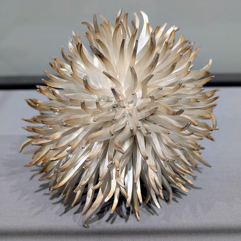 "A Silver Organism", an exquisite silver sculpture by Junko Mori