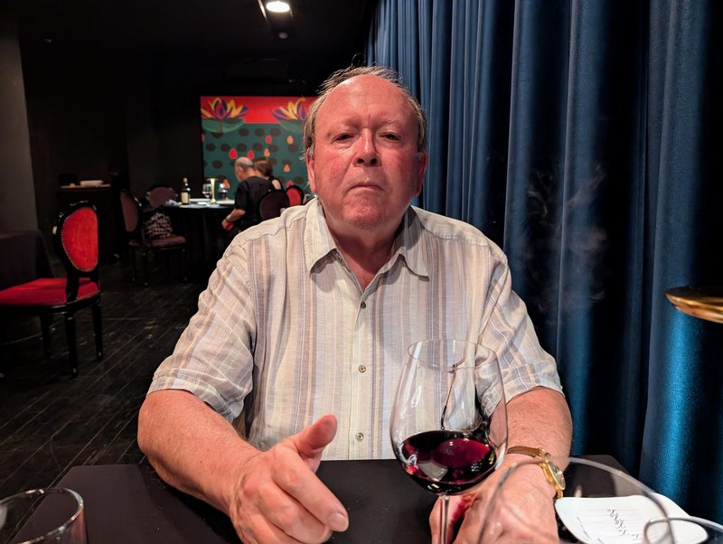 Ken at Xu enjoying wine