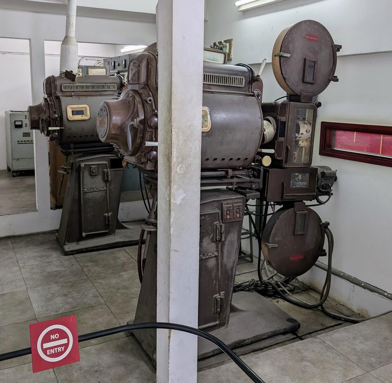 Old fashioned movie projectors